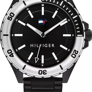 Tommy Hilfiger Men's Black Stainless Steel Bracelet Watch 43mm - Black 1792014